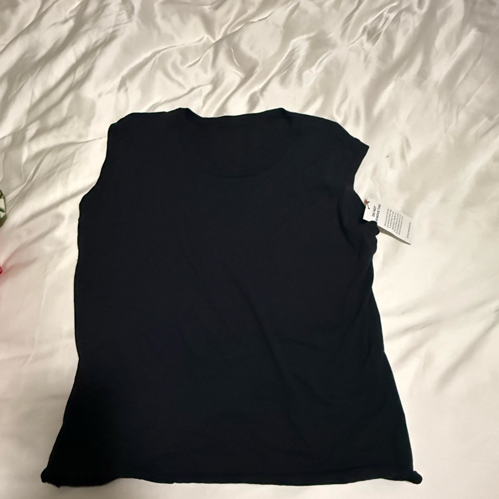NWT New Frank & Eileen Navy Sleeveless Muscle Top Size Large L